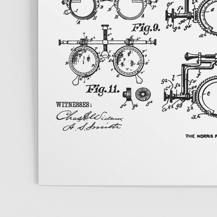 Optometrist Optometry Eye Doctor Tools Vintage Patent Print Poster Gallery Image 3