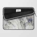 Ethereal Blue Grey Flower Fantasies Laptop Sleeve Gallery Image 2