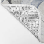Ethereal Blue Grey Flower Fantasies Bath Mat Gallery Image 2