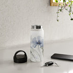Ethereal Blue Grey Flower Fantasies Water Bottle Gallery Image 4