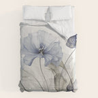 Ethereal Blue Grey Flower Fantasies Comforter Gallery Image 6