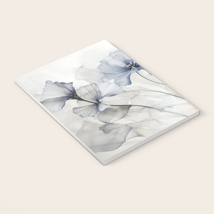 Ethereal Blue Grey Flower Fantasies Notebook Gallery Image 3