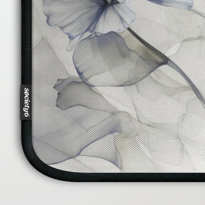 Ethereal Blue Grey Flower Fantasies Laptop Sleeve Gallery Image 3