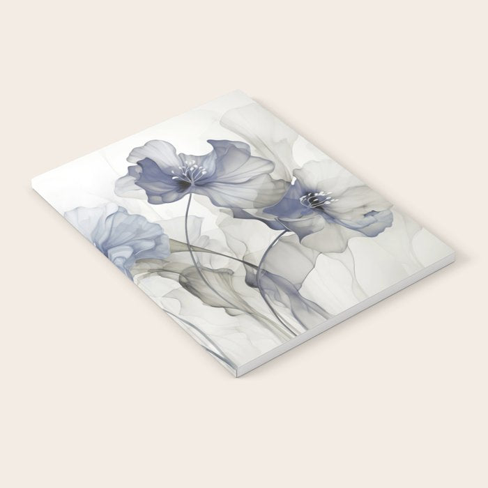 Ethereal Blue Grey Flower Fantasies Notebook Gallery Image 2