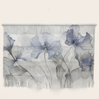 Ethereal Blue Grey Flower Fantasies Wall Hanging Gallery Image 1