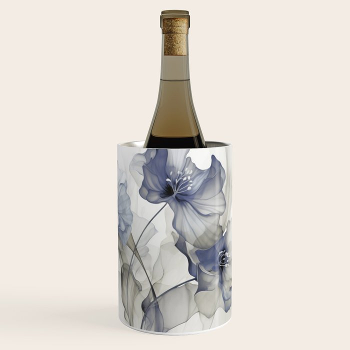 Ethereal Blue Grey Flower Fantasies Wine Chiller Gallery Image 3