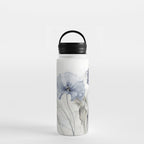 Ethereal Blue Grey Flower Fantasies Water Bottle Gallery Image 3