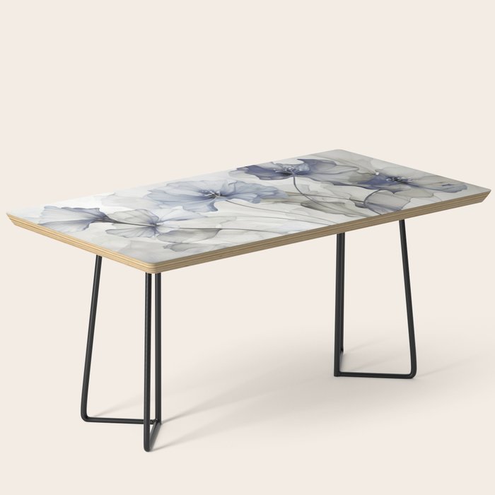 Ethereal Blue Grey Flower Fantasies Coffee Table Gallery Image 1