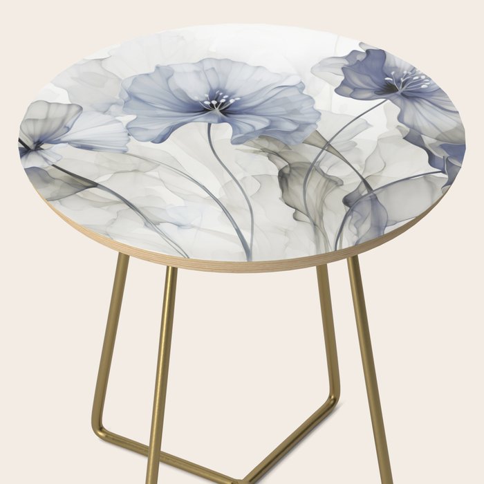 Ethereal Blue Grey Flower Fantasies Side Table Gallery Image 2