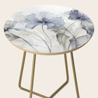Ethereal Blue Grey Flower Fantasies Side Table Gallery Image 2