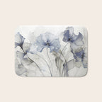 Ethereal Blue Grey Flower Fantasies Bath Mat Gallery Image 1
