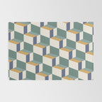 Cuboid Geometric Abstract Shapes Pattern XIV Rug Gallery Image 2