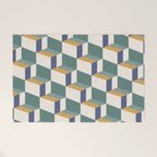 Cuboid Geometric Abstract Shapes Pattern XIV Welcome Mat Gallery Image 1