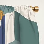 Cuboid Geometric Abstract Shapes Pattern XIV Window Curtain Gallery Image 2
