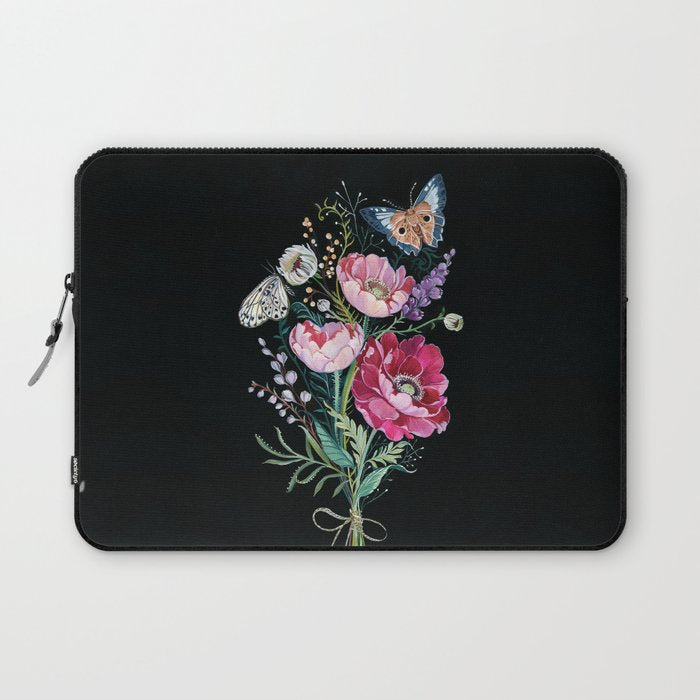 Butterfly Floral Bouquet Laptop Sleeve Gallery Image 1