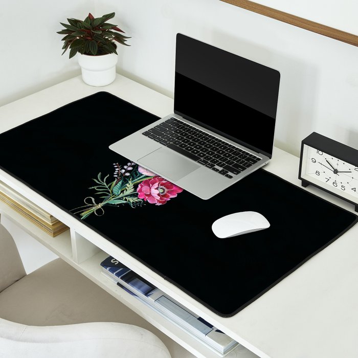 Butterfly Floral Bouquet Desk Mat Gallery Image 2