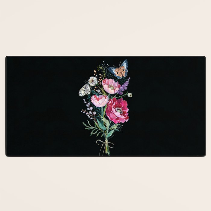 Butterfly Floral Bouquet Desk Mat Gallery Image 3