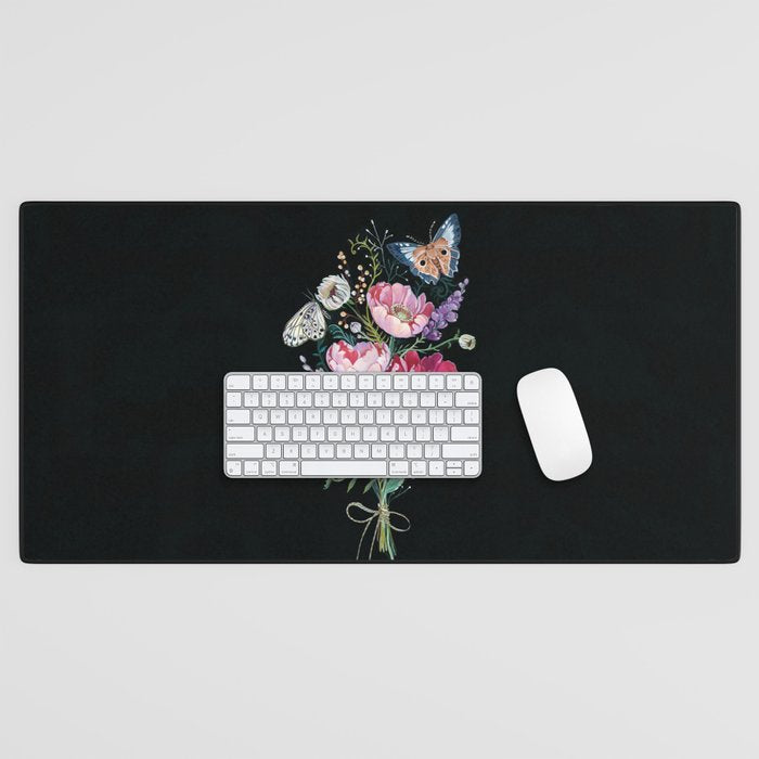 Butterfly Floral Bouquet Desk Mat Gallery Image 1