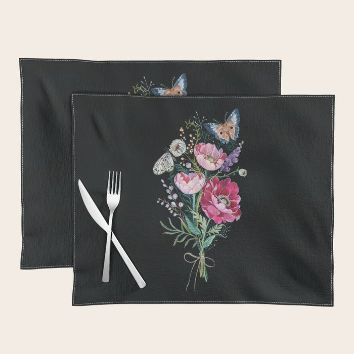 Butterfly Floral Bouquet Placemat Gallery Image 1