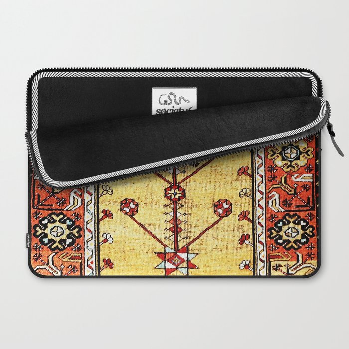Antique Turkish Ladik Prayer Rug Print Laptop Sleeve Gallery Image 2