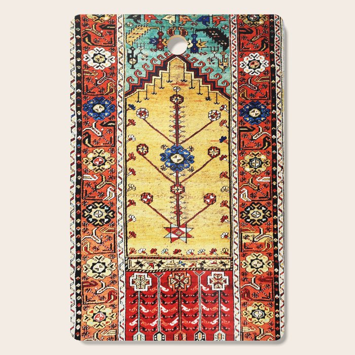 Antique Turkish Ladik Prayer Rug Print Cutting Board Gallery Image 1