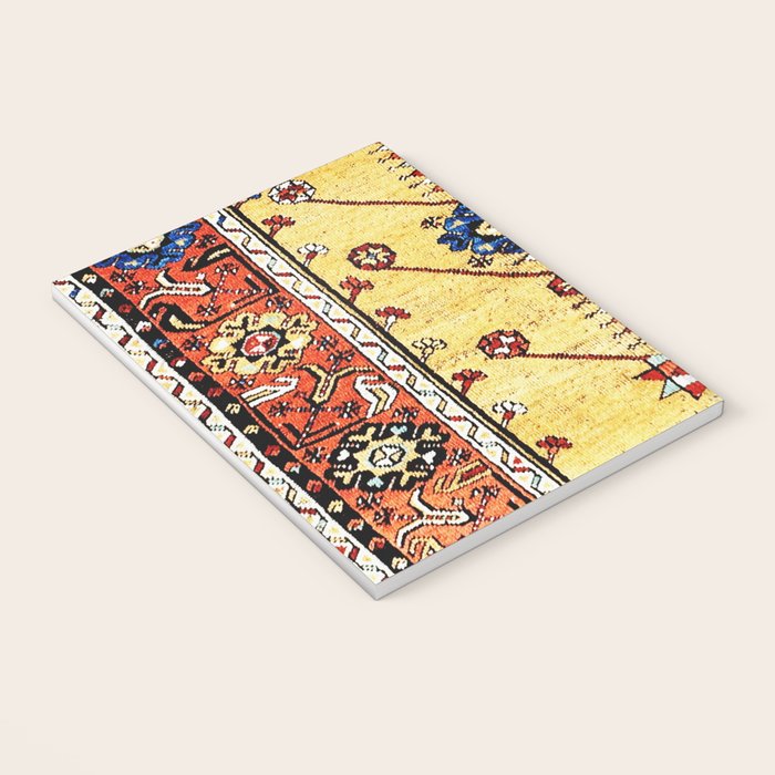 Antique Turkish Ladik Prayer Rug Print Notebook Gallery Image 3