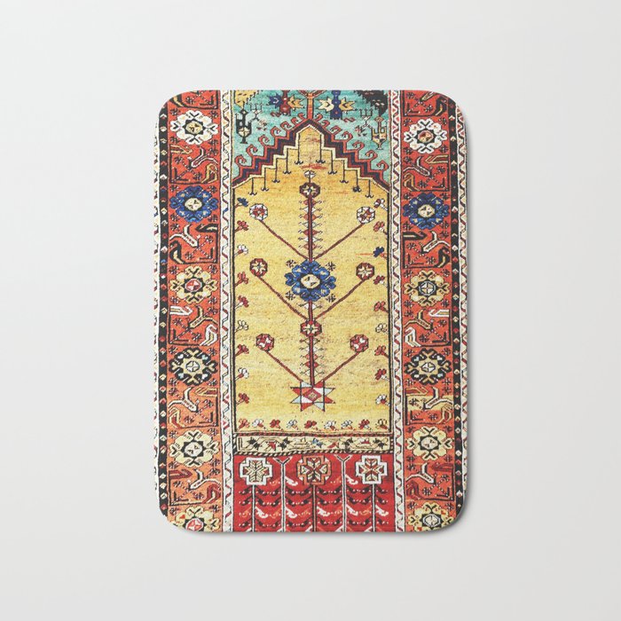 Antique Turkish Ladik Prayer Rug Print Bath Mat Gallery Image 1