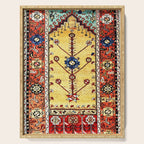 Antique Turkish Ladik Prayer Rug Print Serving Tray Gallery Image 1