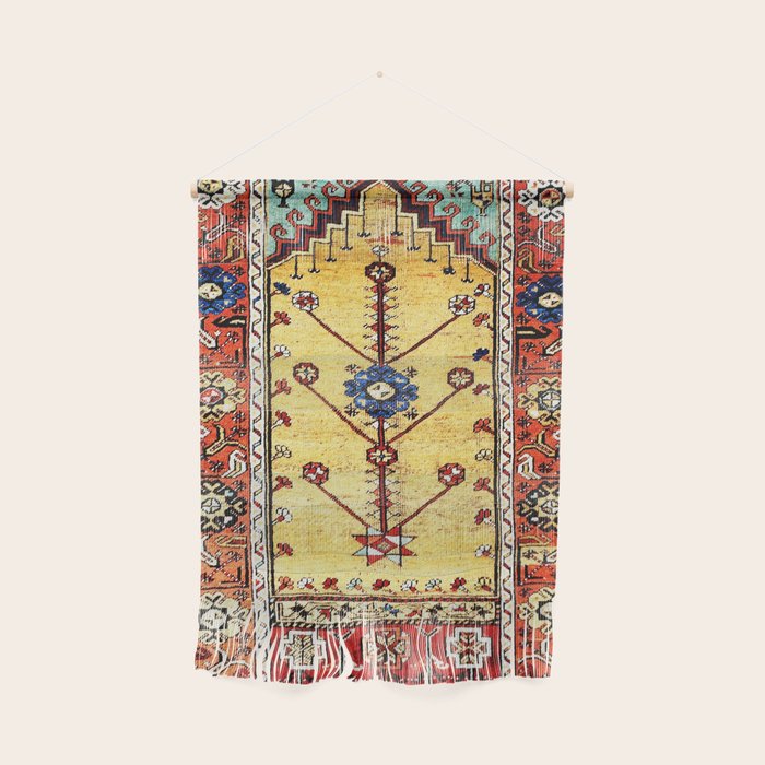 Antique Turkish Ladik Prayer Rug Print Wall Hanging Gallery Image 1