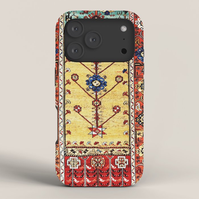 Antique Turkish Ladik Prayer Rug Print iPhone Case Gallery Image 3