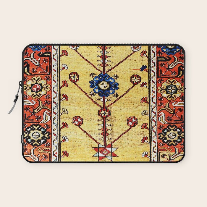 Antique Turkish Ladik Prayer Rug Print Laptop Sleeve Gallery Image 1