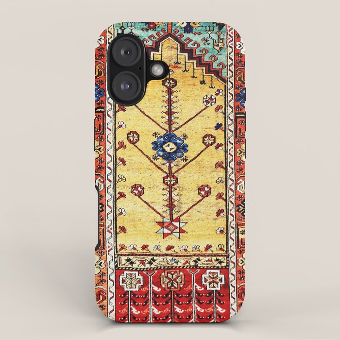 Antique Turkish Ladik Prayer Rug Print iPhone Case Gallery Image 1