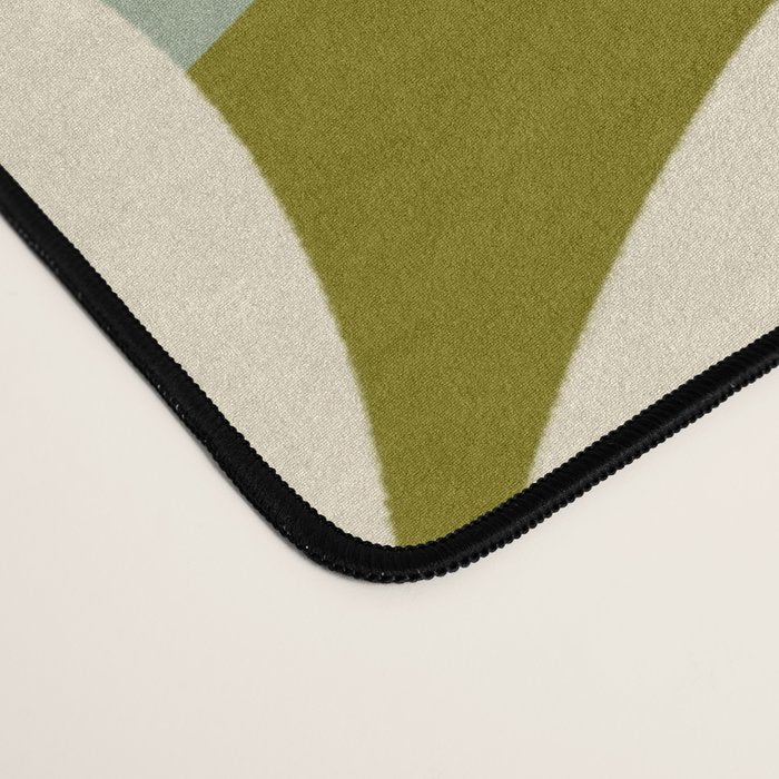 Retro Psychedelic Daisy Flower - Green Color Desk Mat Gallery Image 4