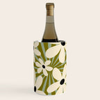 Retro Psychedelic Daisy Flower - Green Color Wine Chiller Gallery Image 1