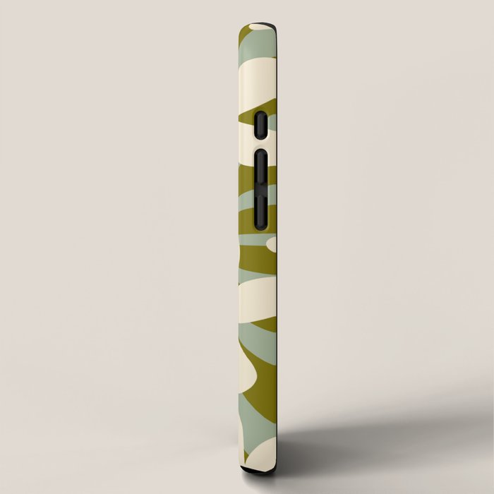 Retro Psychedelic Daisy Flower - Green Color iPhone Case Gallery Image 2