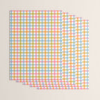 Pastel Gingham Plaid Multicolored Checkered Pattern Wrapping Paper Gallery Image 3