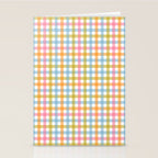Pastel Gingham Plaid Multicolored Checkered Pattern Stationery Card Gallery Image 2