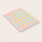 Pastel Gingham Plaid Multicolored Checkered Pattern Notebook Gallery Image 3