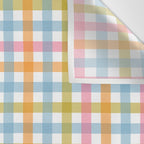 Pastel Gingham Plaid Multicolored Checkered Pattern Wall Tapestry Gallery Image 3