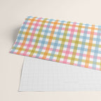 Pastel Gingham Plaid Multicolored Checkered Pattern Wrapping Paper Gallery Image 2