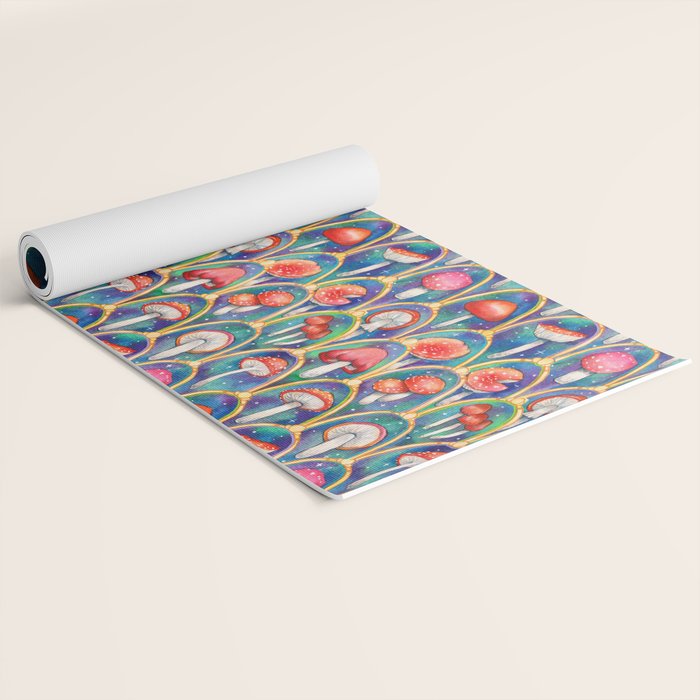 Luxury abstract mushroom pattern - original Yoga Mat Gallery Image 2