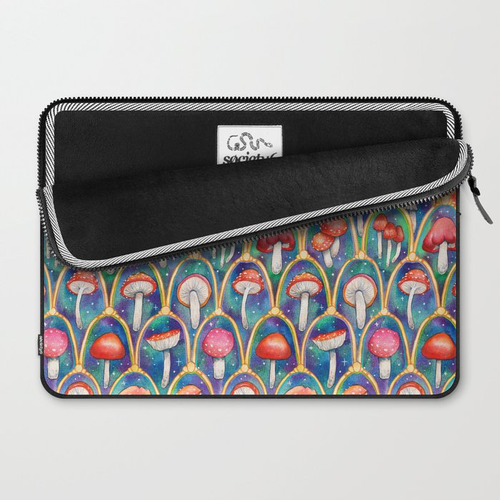 Luxury abstract mushroom pattern - original Laptop Sleeve Gallery Image 2