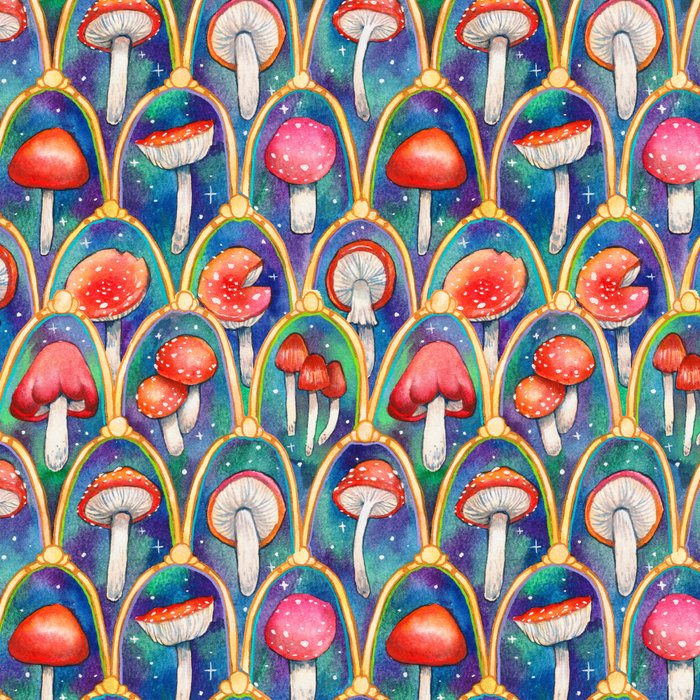 Luxury abstract mushroom pattern - original Coffee Mug Gallery Image 2