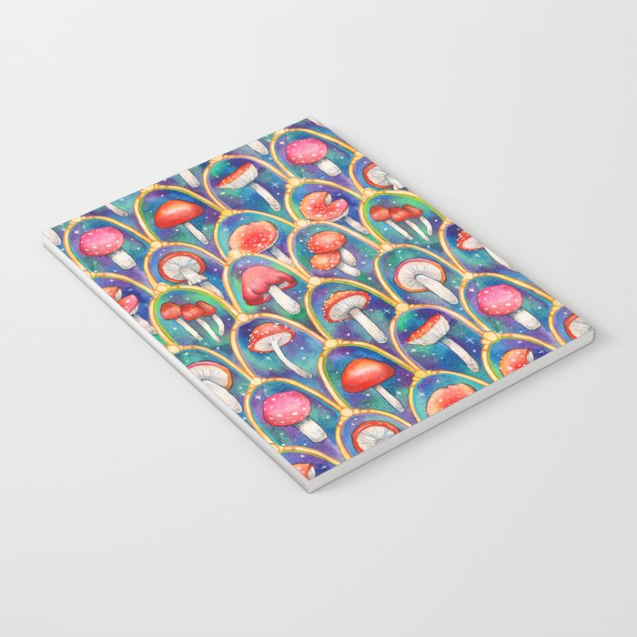 Luxury abstract mushroom pattern - original Notebook Gallery Image 3
