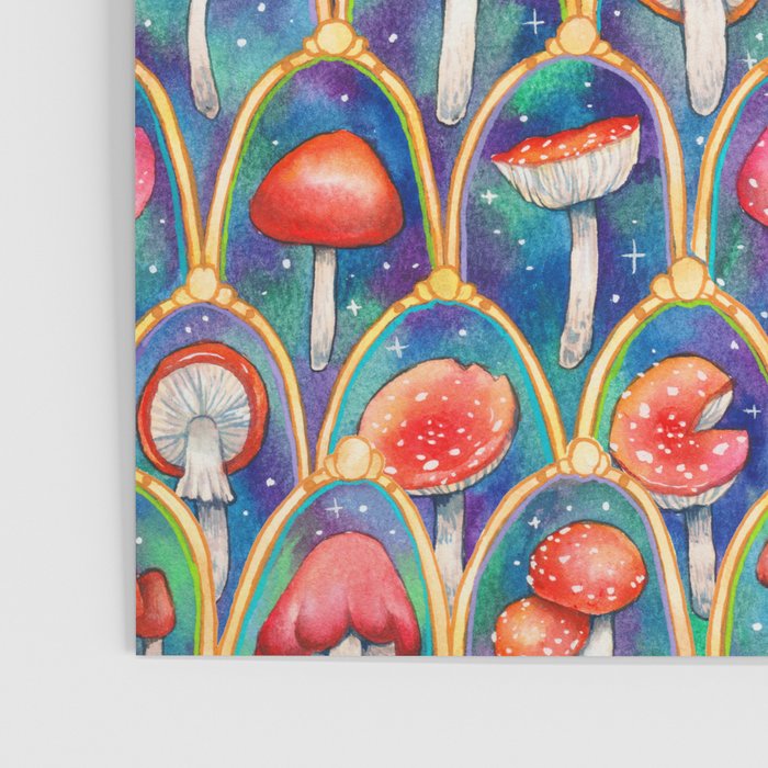 Luxury abstract mushroom pattern - original Poster Gallery Image 3