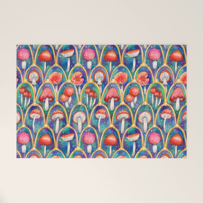 Luxury abstract mushroom pattern - original Welcome Mat Gallery Image 1