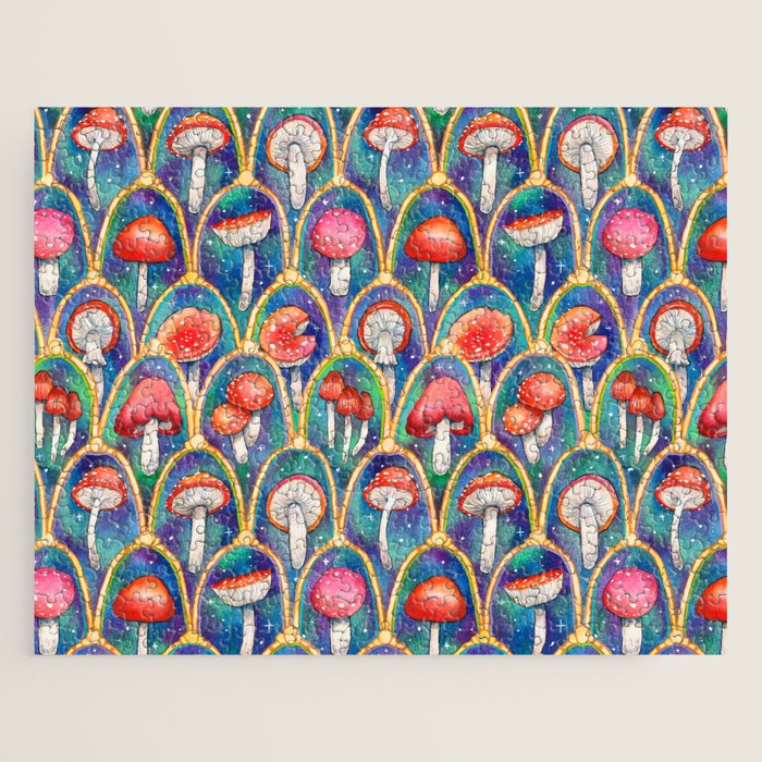 Luxury abstract mushroom pattern - original Jigsaw Puzzle Gallery Image 1