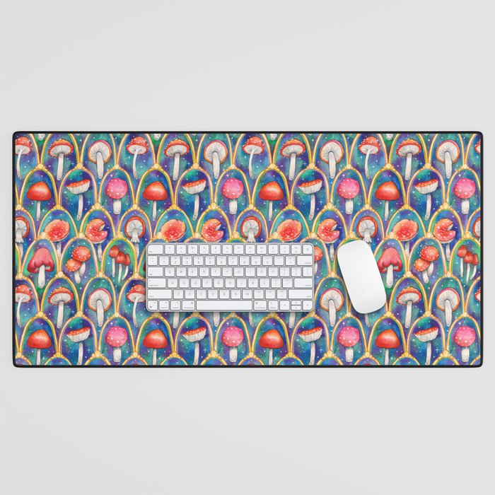 Luxury abstract mushroom pattern - original Desk Mat Gallery Image 1