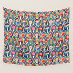 Luxury abstract mushroom pattern - original Wall Tapestry Gallery Image 4