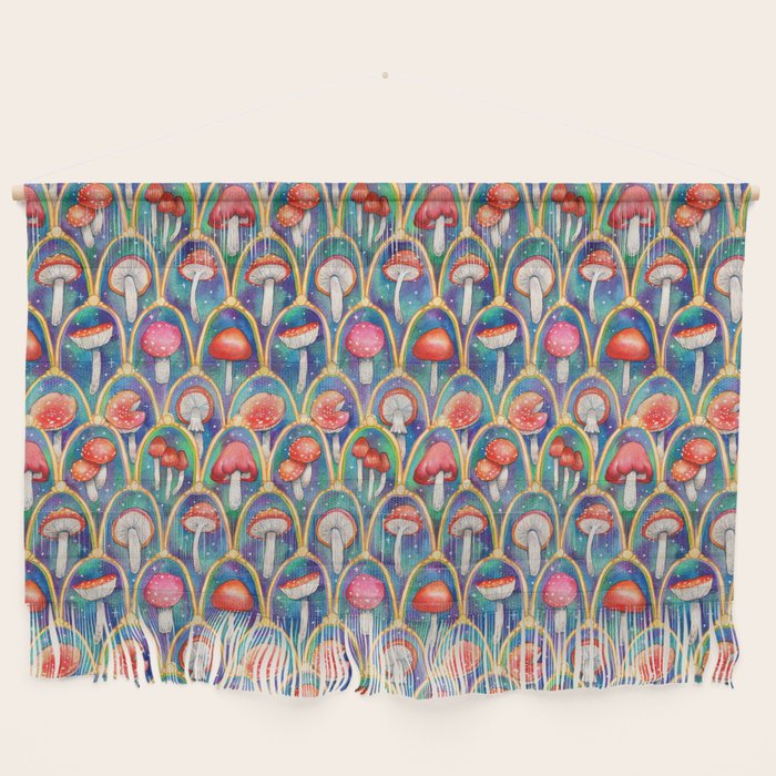 Luxury abstract mushroom pattern - original Wall Hanging Gallery Image 1